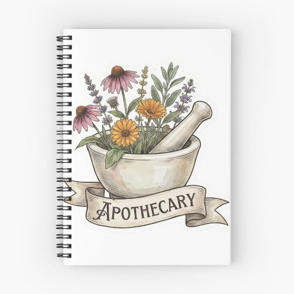 Item preview, Apothecary Vintage Mortar & Pestle - Floral Pharmacy designed and sold by Medoodles.