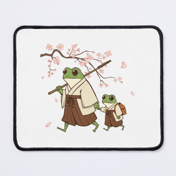 Item preview,  Frog & Toad Samurai Frogs Walking in Spring Cherry Blossoms designed and sold by SOUFIANE1991.