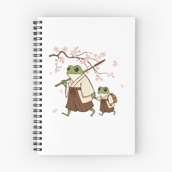 Item preview,  Frog & Toad Samurai Frogs Walking in Spring Cherry Blossoms designed and sold by SOUFIANE1991.