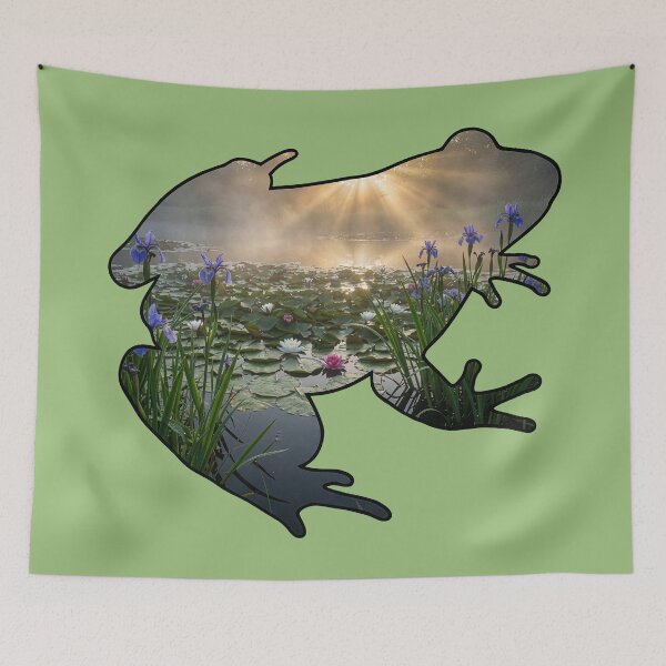 Item preview, Frog Silhouette Flowers designed and sold by Tridentulus.