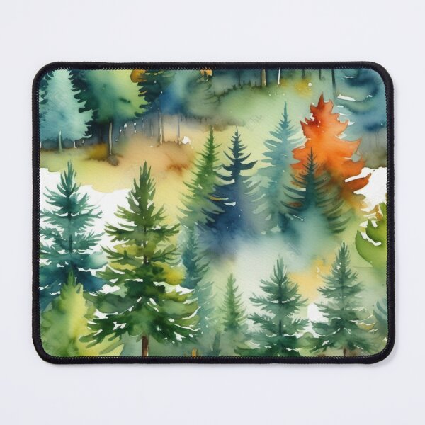 Item preview, Fir forest in watercolor designed and sold by Kraftbaum.