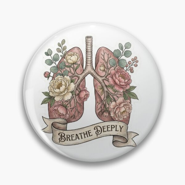 Item preview, Breathe Deeply - Floral Anatomical Lungs Sticker designed and sold by Medoodles.