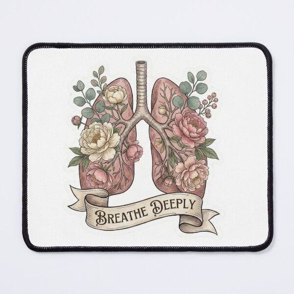 Item preview, Breathe Deeply - Floral Anatomical Lungs Sticker designed and sold by Medoodles.