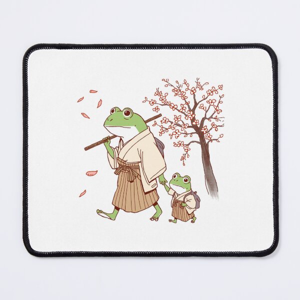 Item preview, Frog & Toad Samurai Frogs Walking in Spring Cherry Blossoms designed and sold by SOUFIANE1991.