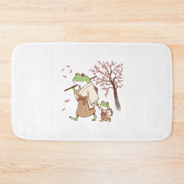 Item preview, Frog & Toad Samurai Frogs Walking in Spring Cherry Blossoms designed and sold by SOUFIANE1991.