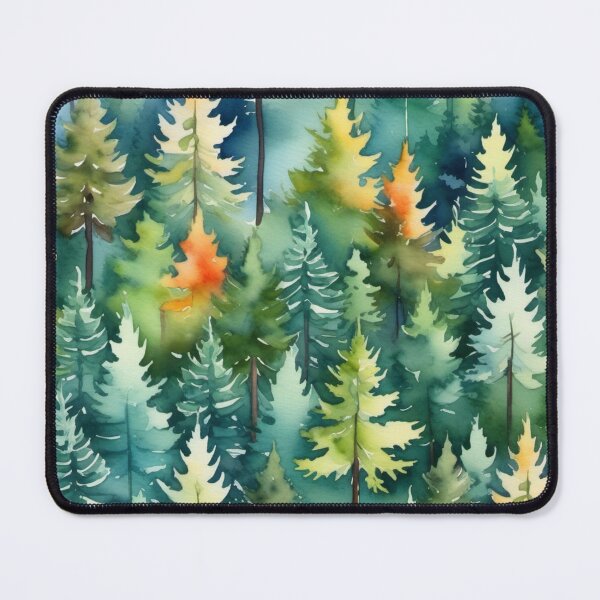 Item preview, Nordic fir forest in watercolor designed and sold by Kraftbaum.