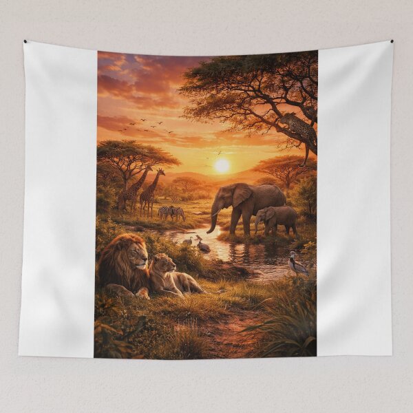 Item preview, Golden Sunset in the African Savanna designed and sold by JuViRo.
