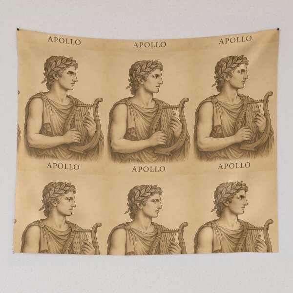 Item preview, Apollo Greek God Vintage Illustration designed and sold by NarjaShop.