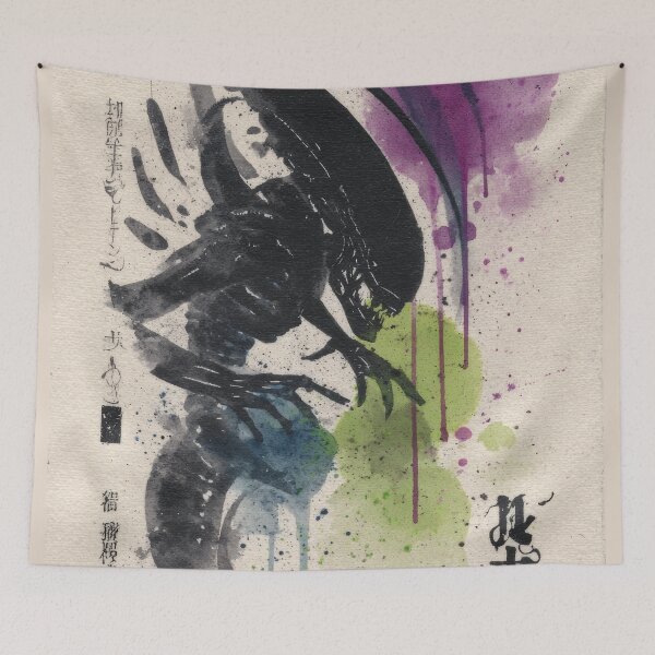 Item preview, Xenomorph Sumi-e  designed and sold by AnimeArsenalPrints.