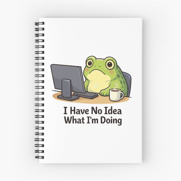 Item preview, Funny Frog Office Sticker – I Have No Idea What I'm Doing designed and sold by Anghells-Store.