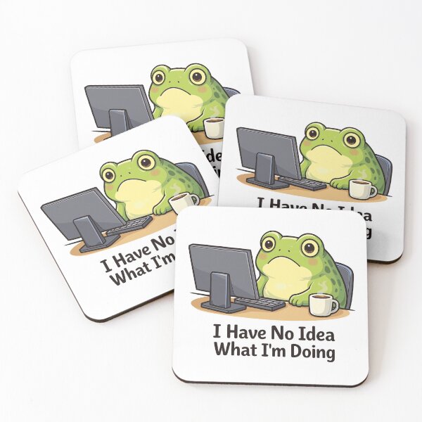 Item preview, Funny Frog Office Sticker – I Have No Idea What I'm Doing designed and sold by Anghells-Store.