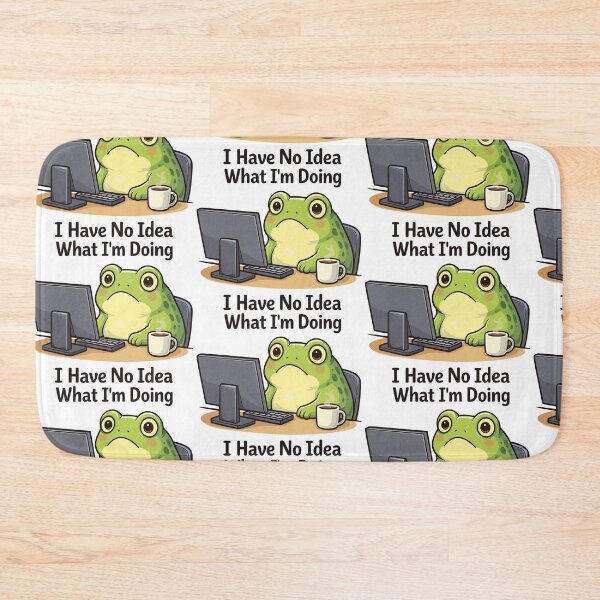 Item preview, Funny Frog Office Sticker – I Have No Idea What I'm Doing designed and sold by Anghells-Store.