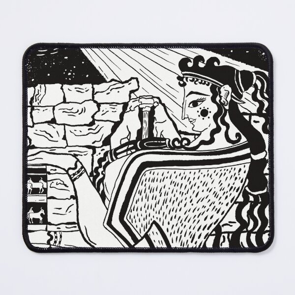 Item preview, Mycenaean Woman at the Lion Gate - Ancient Greek Art Illustration designed and sold by Ancient-Tales.