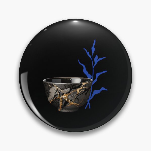 Item preview, Dark Kintsugi Pottery Gold Repair Wabi Sabi designed and sold by SignumShop.