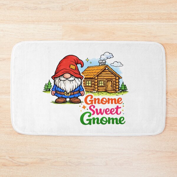 Item preview, Gnome Sweet Gnome – Cozy Woodland Gnome Cabin Illustration designed and sold by Moriarty's Digital Visions.