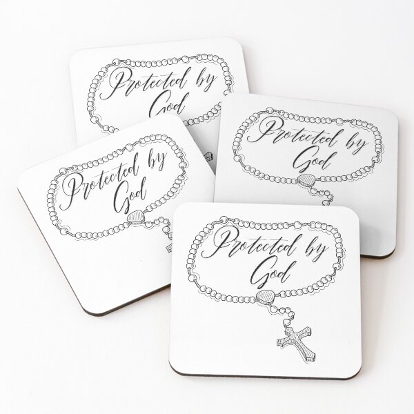 Item preview, Protected by God | Christian Rosary Design designed and sold by kmiDigitalHub.