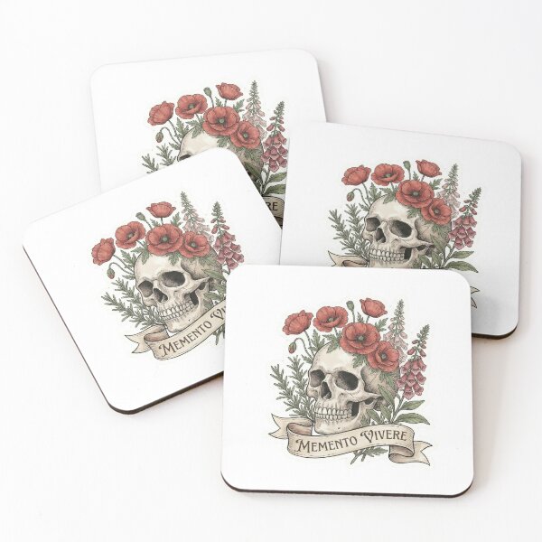 Item preview, Memento Vivere - Floral Skull Vintage Anatomy designed and sold by Medoodles.