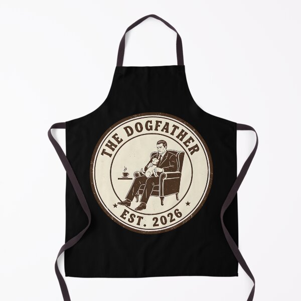 Item preview, Funny Vintage The Dogfather 2026 Pet Badge designed and sold by Silent Watch Threads..