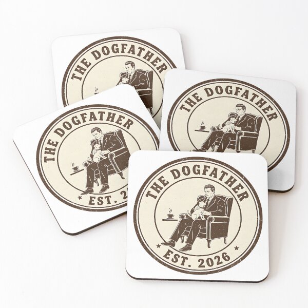Item preview, Funny Vintage The Dogfather 2026 Pet Badge designed and sold by Silent Watch Threads..
