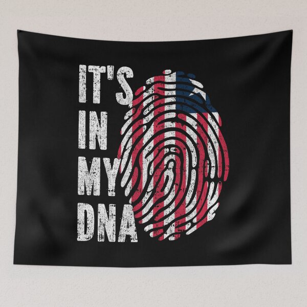 Item preview, IT'S IN MY DNA Liberia Flag Roots designed and sold by CosmoKitsch.