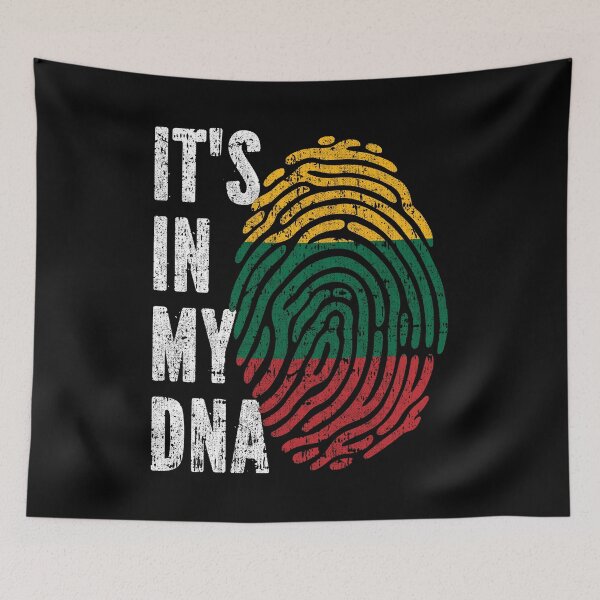 Item preview, IT'S IN MY DNA Lithuania Flag Roots designed and sold by CosmoKitsch.