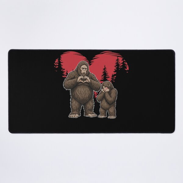 Item preview, Bigfoot Love Heart - Cute Sasquatch Couple Forest Valentine designed and sold by Evaevonechi.