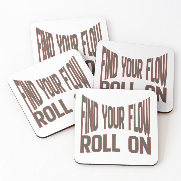 Item preview, Find Your Flow Roll On Retro Roller Skating Motivation Vintage Aesthetic Skater Streetwear Quote Design designed and sold by Tosha Collective.
