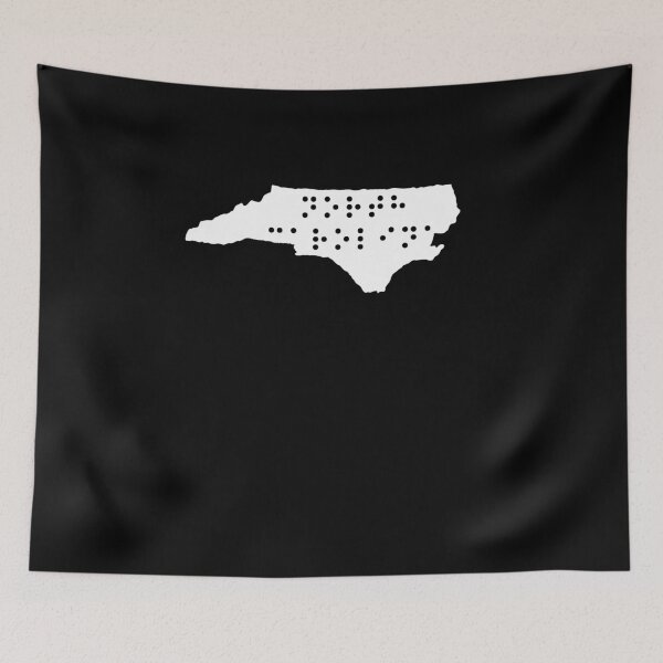 Item preview, NORTH CAROLINA State Shape Braille Shirt designed and sold by brizodesign.