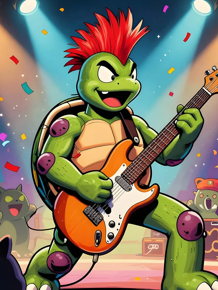 Thumbnail 5 of 5, iPhone Case, Turtle Rockstar Riot designed and sold by KonTagDesign.