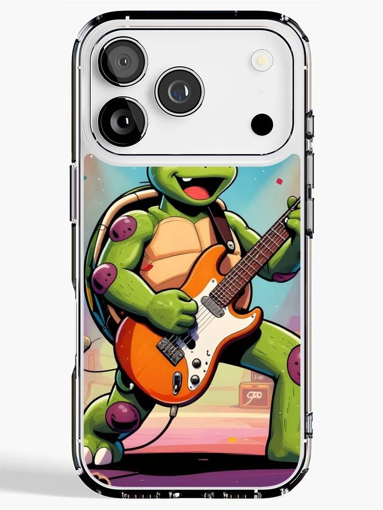 Thumbnail 1 of 5, iPhone Case, Turtle Rockstar Riot designed and sold by KonTagDesign.