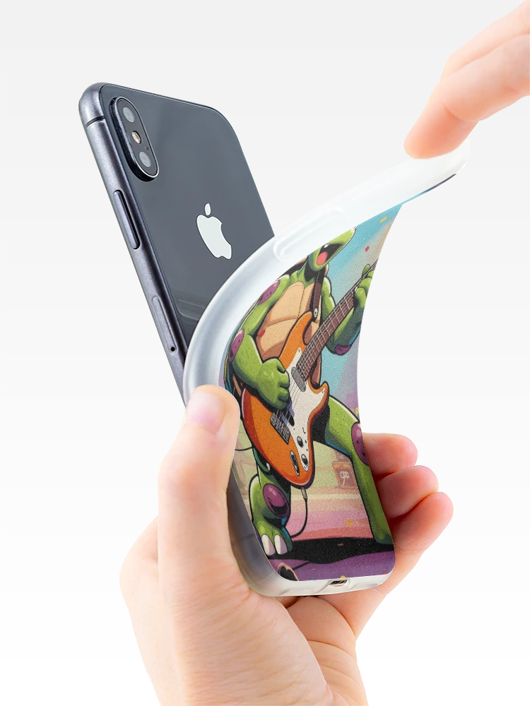 Thumbnail 4 of 5, iPhone Case, Turtle Rockstar Riot designed and sold by KonTagDesign.