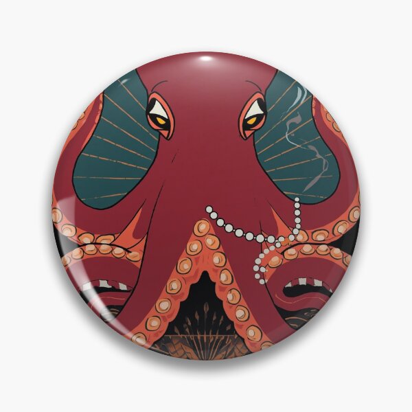 Item preview, Art Deco Octopus Portrait - Jazz Age Octopus Glamour Art designed and sold by PictorialWhimsy.