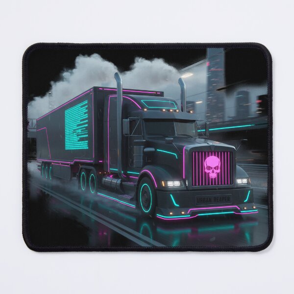 Item preview, Highway Haulers - Cyberpunk Neon Semi Truck designed and sold by BounoWorld.