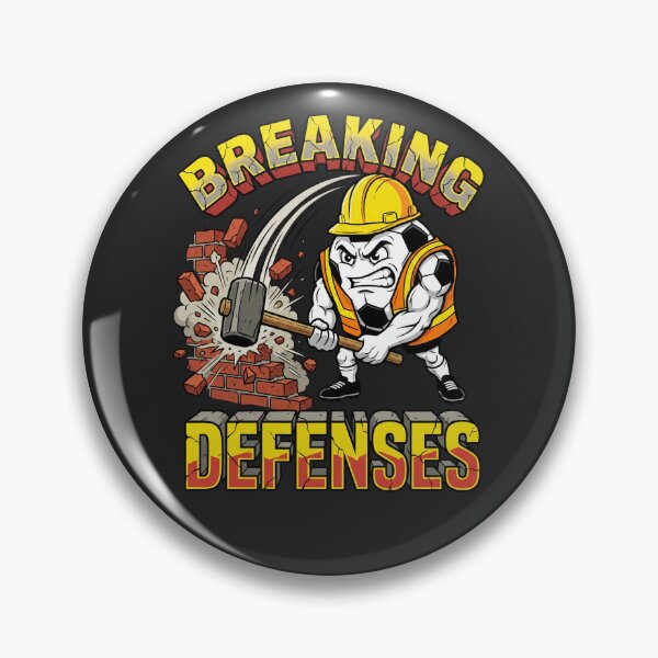 Item preview, Breaking Defenses - Construction Soccer Mascot designed and sold by DigitalGlade.