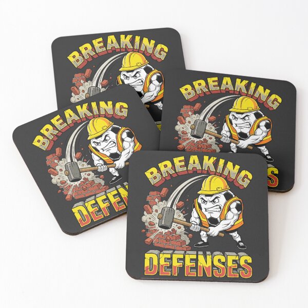 Item preview, Breaking Defenses - Construction Soccer Mascot designed and sold by DigitalGlade.