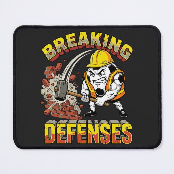 Item preview, Breaking Defenses - Construction Soccer Mascot designed and sold by DigitalGlade.