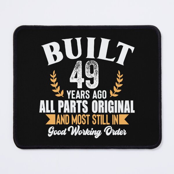 Item preview, Vintage 49 Years Old Birthday Gift – Built 49 Years Ago Shirt designed and sold by popcorntot.