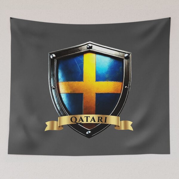 Item preview, Qatari Swedish Heritage Crest Shield designed and sold by Highlandkings.