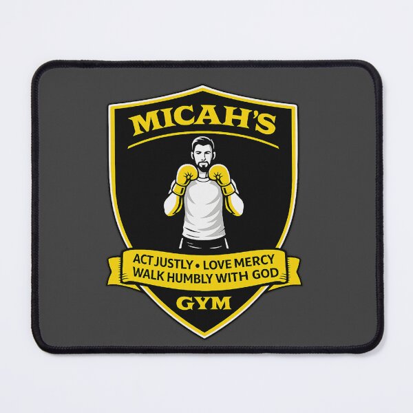 Item preview, Micah’s Gym – Act Justly Love Mercy Boxing Emblem designed and sold by SaintGear.