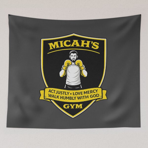 Item preview, Micah’s Gym – Act Justly Love Mercy Boxing Emblem designed and sold by SaintGear.