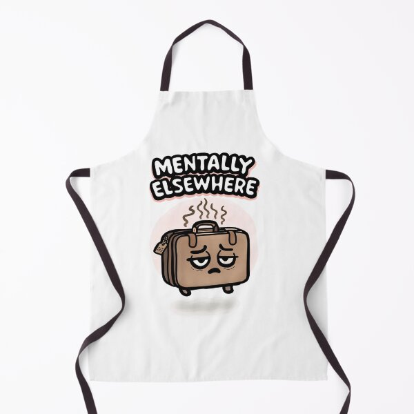 Item preview, Mentally Elsewhere – Funny Burnout Travel Mood Illustration designed and sold by VirtualLexi.