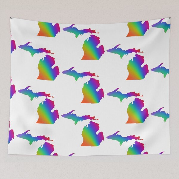 Item preview,  the Great Lake state, rainbow, gay pride, love is love designed and sold by hollycooper.