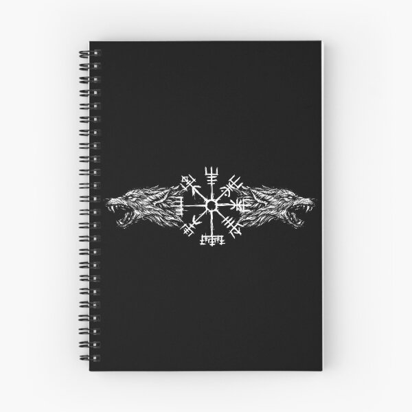 Item preview, Vegvisir with angry wolves designed and sold by Beltschazar.