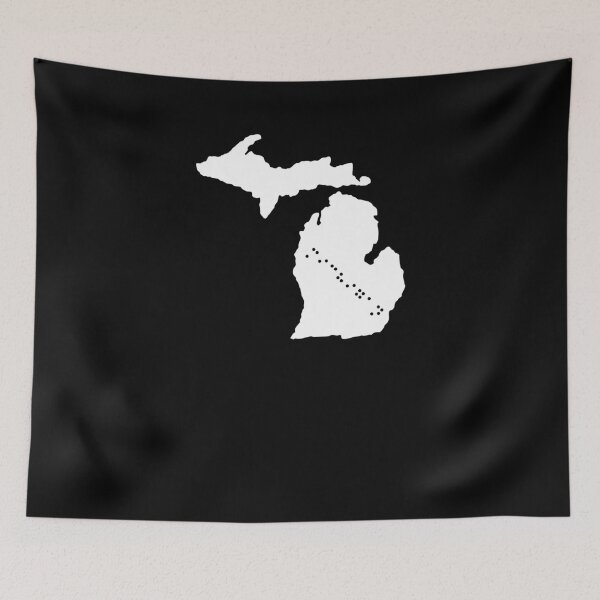 Item preview, MICHIGAN State Shape Braille Shirt designed and sold by brizodesign.