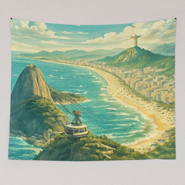 Item preview, Rio De Janeiro Stamp Sticker  designed and sold by ouatisworld.