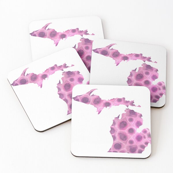 Item preview, Petoskey pink stones, the Great Lake state, Michigander pink pattern  designed and sold by hollycooper.