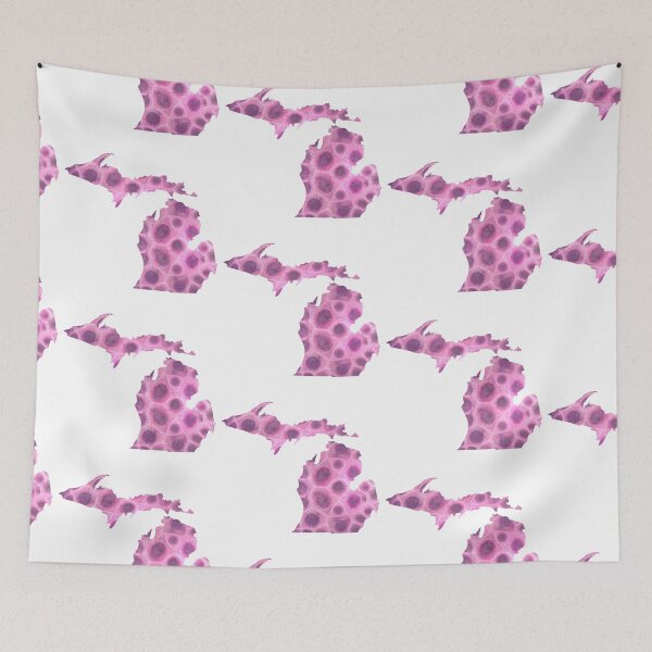 Item preview, Petoskey pink stones, the Great Lake state, Michigander pink pattern  designed and sold by hollycooper.