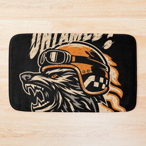 Item preview, UNTAMED! Vintage Wolf Biker Helmet Flames designed and sold by kosongxlima.