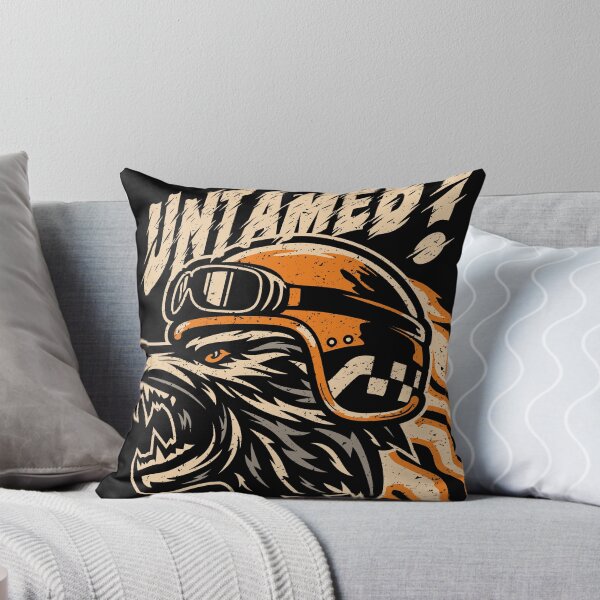 Item preview, UNTAMED! Vintage Wolf Biker Helmet Flames designed and sold by kosongxlima.