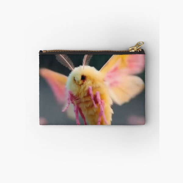 Item preview, rosy maple moth in flight colorful nature design designed and sold by SmashingDeals.
